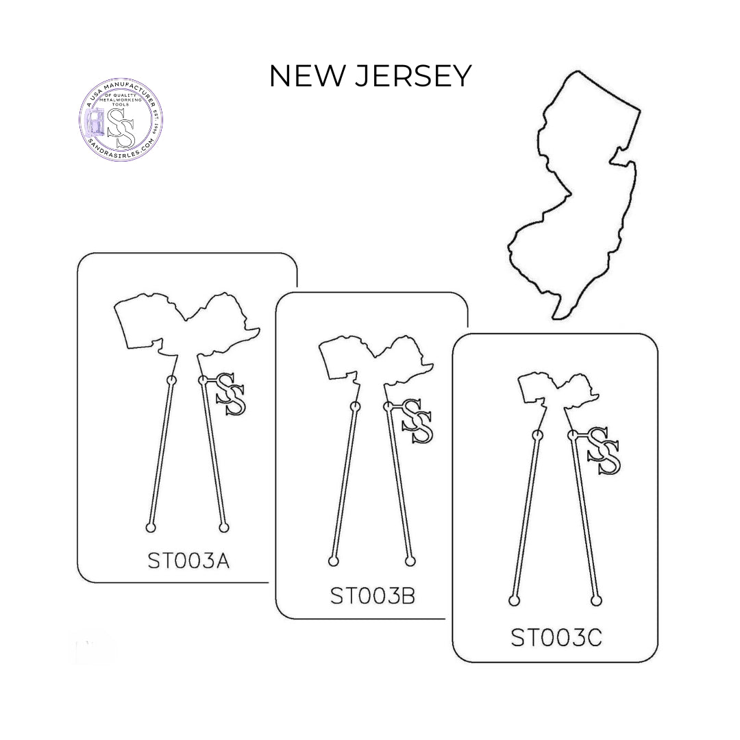 PANCAKE DIE ST003 STATE NEW JERSEY